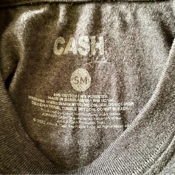 Johnny Cash NEW T-Shirt Small Charcoal Black - Picture 3 of 3